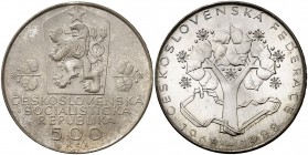 1988. Checoslovaquia. 500 coronas. (Kr. 131). 24,08 g. AG. S/C.