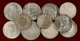 Lote de 11 monedas, casi todas en plata, de diversos países. A examinar. MBC/EBC+.