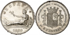 1969. Medalla. 24,14 g. Medalla conmemorativa del I Centenario 1869-1969. Acuñación de 500 medallas. Proof.