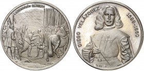 s/d. Medalla. 62,20 g. AG. Velázquez-La Rendición de Breda. S/C-.