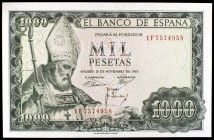 1965. 1000 pesetas. (Ed. D72a). 19 de noviembre, San Isidoro. Serie 1F. S/C.