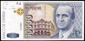1992. 10000 pesetas. (Ed. E11). 12 de octubre, Juan Carlos I. Sin serie. S/C.