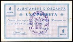 Organyà. 1 peseta. (T. 1971). Escaso. MBC-.