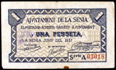 La Sénia. 1 peseta. (T. 2698). MBC-.