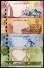 s/d (2008). Bahréin. Banco Central. 1/2, 1, 5 y 10 dinars. (Pick 25 a 28). 4 billetes. S/C.