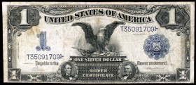 1899. Estados Unidos. Certificado de Plata. 1 dólar. (Pick 338b). Abraham Lincoln a izquierda y Ulysses S. Grant a derecha. Raro. MBC-.