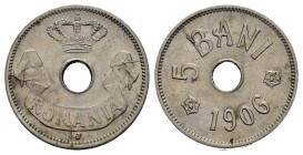 ROMANIA. 5 Bani 1906. Ni. qFDC