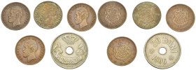 ROMANIA. Lotto di 5 monete: 20 Bani 1906; 2 Bani 1880; 2 Bani 1900 (3). BB