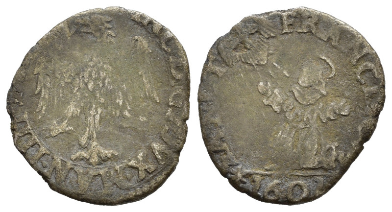 MANTOVA. CASALE. Vincenzo I Gonzaga (1587-1612). Parpagliola 1601 con San France...
