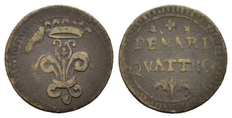 MODENA. Ercole III d'Este (1780-1796). Sesino. Cu. Giglio sormontato da corona -...