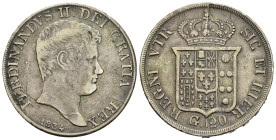 NAPOLI. Ferdinando II di Borbone (1830-1859). Piastra da 120 grana 1834. Ag (27,43 g). Magliocca 539. qBB