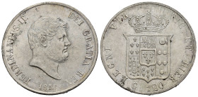 NAPOLI. Ferdinando II di Borbone (1830-1859). Piastra da 120 grana 1856. Ag. Magliocca 566. SPL+