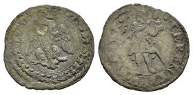 PESARO. Guidobaldo II Della Rovere (1538-1574). Quattrino anonimo (Bolognino nel CNI). Aquila coronata - San Terenzio. Mi (0,65 g). Cavicchi 145. BB+