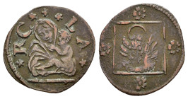 VENEZIA. Monetazione anonima XVI sec. Bagattino con il Leone in quadro. Cu (0,99 g). Paolucci 698. qBB