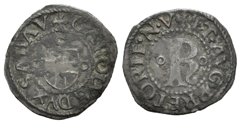 Savoia. Carlo II (1504-1553). Forte o Patacco IV tipo. D/scudo sabaudo tra tre a...