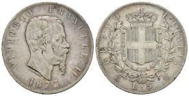 Regno d'Italia. Vittorio Emanuele II (1861-1878). 5 lire 1873 M. Milano. Ag. Gig. 46. BB