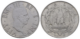Regno d'Italia. Vittorio Emanuele III (1900-1943). 2 lire 1943 serie Impero. Gigante 124. rara. qSPL