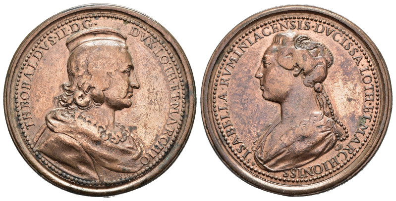 MEDAGLIE ESTERE – LORENA - THIÉBAUD II E ISABELLE DE RUMIGNI, DI SAINT-URBAIN, N...