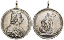 Medaglie Estere. Regno Unito. Medaglia Cardinale Henry di York 1788. Ag (71,33 g - 53,7 mm) Opus Hamerani. Con appiccagnolo. MB