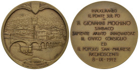 MEDAGLIE ITALIANE – REGNO D’ITALIA - VITTORIO EMANUELE III (1900-1945) – PONTE SAN MAURO TORINESE – SINDACO GIOVANNI MOCHINO. Medaglia, non portativa,...
