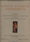 GIGLIOLI G. Q. - Corpvs Vasorvm Antiqvorvm. Italia ; Museo Nazionale di Villa Giulia
in Roma. Fasc. 1 . Roma, 1925. Pp. 28, tavv. 49. Ril. ed. ottimo ...