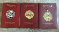 ARSANTIQVA - The Serenissima Collection. Completo, 3 vol. Hystory of Venice through Medals. London, 2002-2003. Vendita all'asta del più completo corpo...