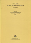 SYLLOGE NUMM. ROMANORUM ITALIA. Vol. I Giulio – Claudii. 3 Nero. Milano, 1990. Pp.391 – 576, tavv. 127 – 169 + 1 tavv. a colori. ril. ed. ottimo stato...