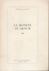 VACCARO F. - Le monete di Aksum. Mantova, 1967. Pp. 42, ill. nel testo. ril ed ottimo stato, importante lavoro.