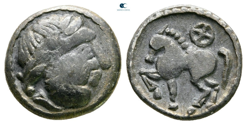 Eastern Europe. Imitations of Philip II of Macedon 100 BC. 
Drachm AR

12 mm,...