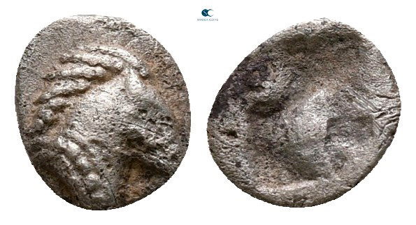 Thraco Macedonian Region. Uncertain mint circa 500-400 BC. 
Tetartemorion AR
...