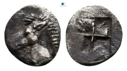 Thraco Macedonian Region. Uncertain mint circa 500-400 BC. Tetartemorion AR
