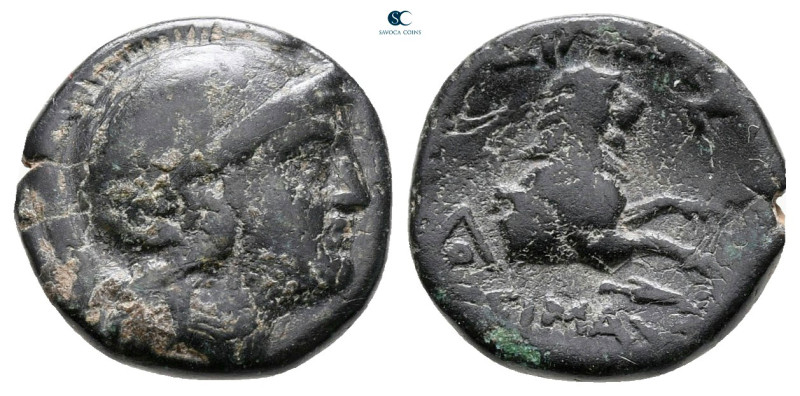 Kings of Thrace. Macedonian. Lysimachos 305-281 BC. 
Bronze Æ

14 mm, 1,89 g...