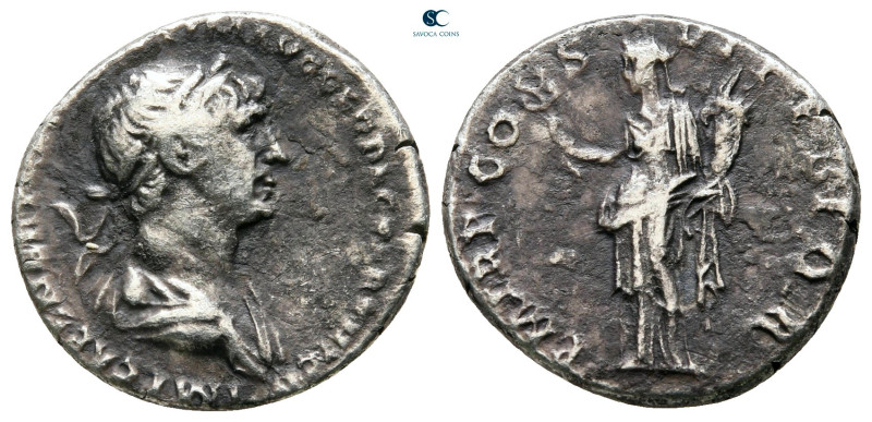 Trajan AD 98-117. Rome
Denarius AR

18 mm, 2,98 g



nearly very fine
