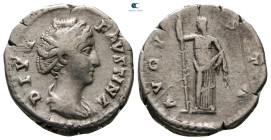 Diva Faustina I after AD 140-141. Rome. Denarius AR
