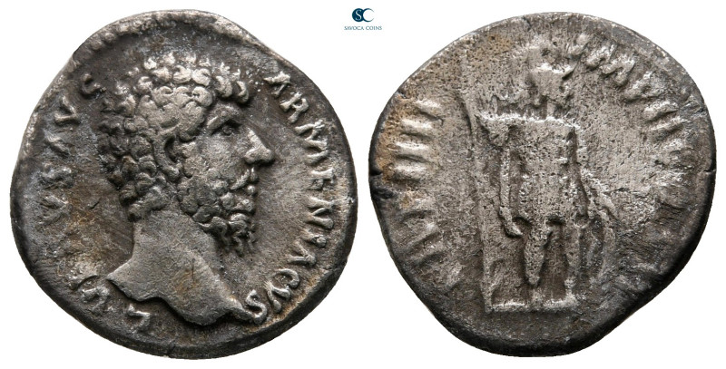 Lucius Verus AD 161-169. Rome
Denarius AR

17 mm, 2,75 g



nearly very f...