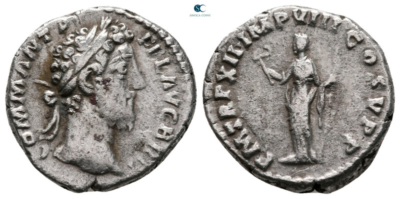 Commodus AD 180-192. Rome
Denarius AR

18 mm, 3,32 g



nearly very fine