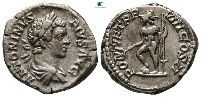 Caracalla AD 198-217. Rome
Denarius AR

19 mm, 3,66 g



very fine