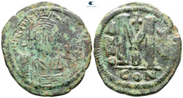 Justinian I AD 527-565. Constantinople. Follis or 40 Nummi Æ