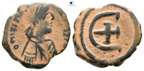Justinian I AD 527-565. Constantinople. Pentanummium Æ