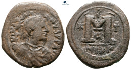Justinian I AD 527-565. Nikomedia. Follis or 40 Nummi Æ