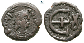 Justinian I AD 527-565. Theoupolis (Antioch). Pentanummium Æ
