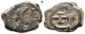 Justinian I AD 527-565. Theoupolis (Antioch). Pentanummium Æ