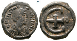 Justinian I AD 527-565. Theoupolis (Antioch). Pentanummium Æ