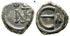 Justin II AD 565-578. Constantinople. Pentanummium Æ