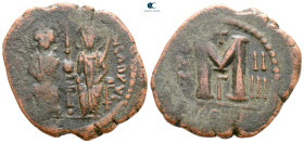 Justin II and Sophia AD 565-578. Constantinople. Follis or 40 Nummi Æ