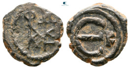 Justin II and Sophia AD 565-578. Cyzicus. Pentanummium Æ