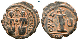 Justin II and Sophia AD 565-578. Theoupolis (Antioch). Decanummium Æ