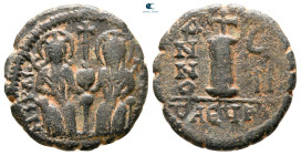 Justin II and Sophia AD 565-578. Theoupolis (Antioch). Decanummium Æ