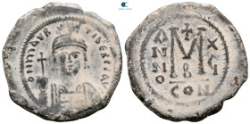 Maurice Tiberius AD 582-602. Constantinople. Follis or 40 Nummi Æ