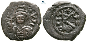 Maurice Tiberius AD 582-602. Constantinople. Half Follis or 20 Nummi Æ
